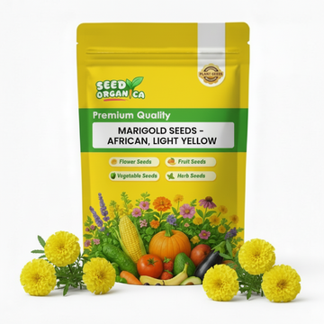 Marigold Seeds - African, Light Yellow