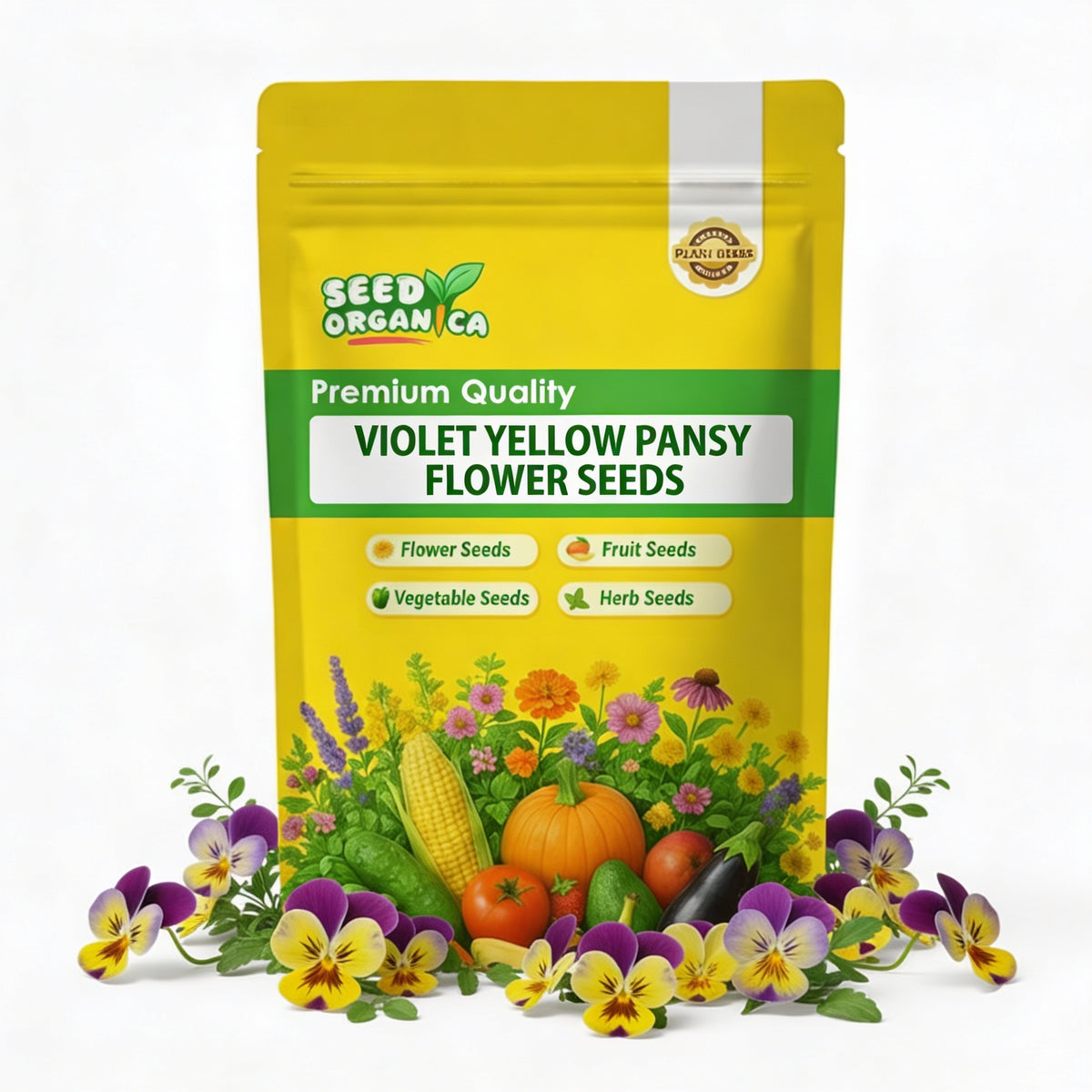 Violet Yellow Pansy Flower seeds